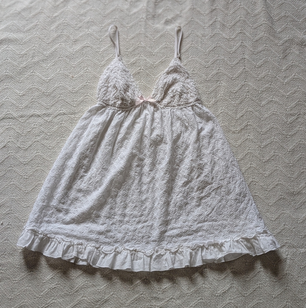 La Senza Babydoll Cami – Lace & Ruffle Cottagecore Lingerie Top